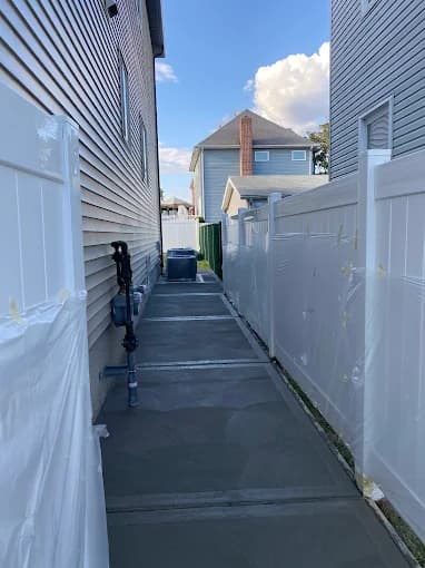 Concrete sidewalk work